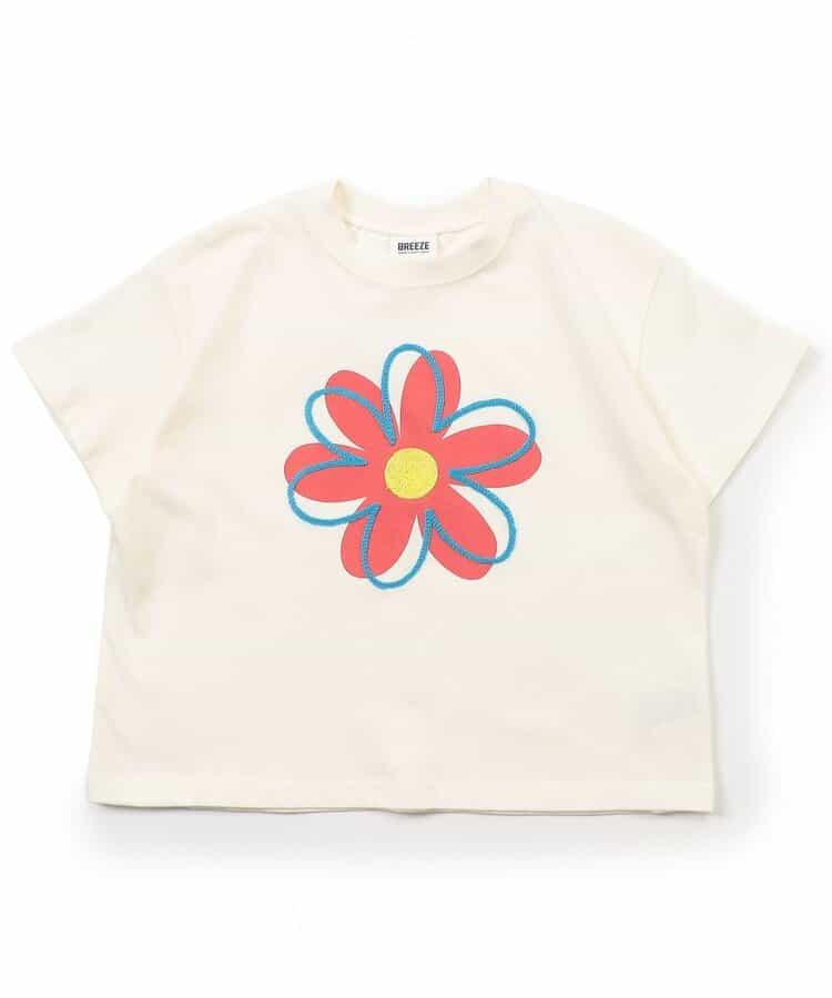 大花刺繡T恤