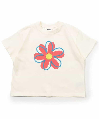 大花刺繡T恤