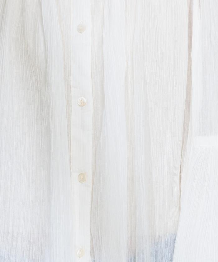 印度棉縐克雷普無袖喇叭袖上衣