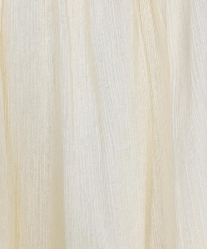 印度棉縐克雷普無袖喇叭袖上衣