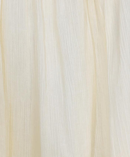 印度棉縐克雷普無袖喇叭袖上衣