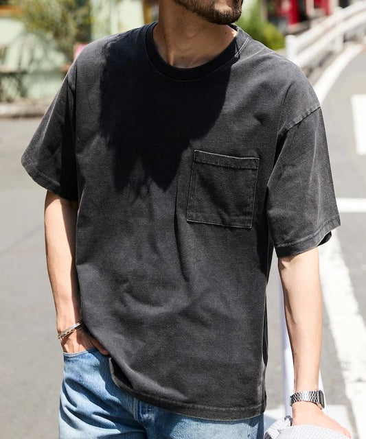 輕鬆寬鬆粉飾 短袖T恤
