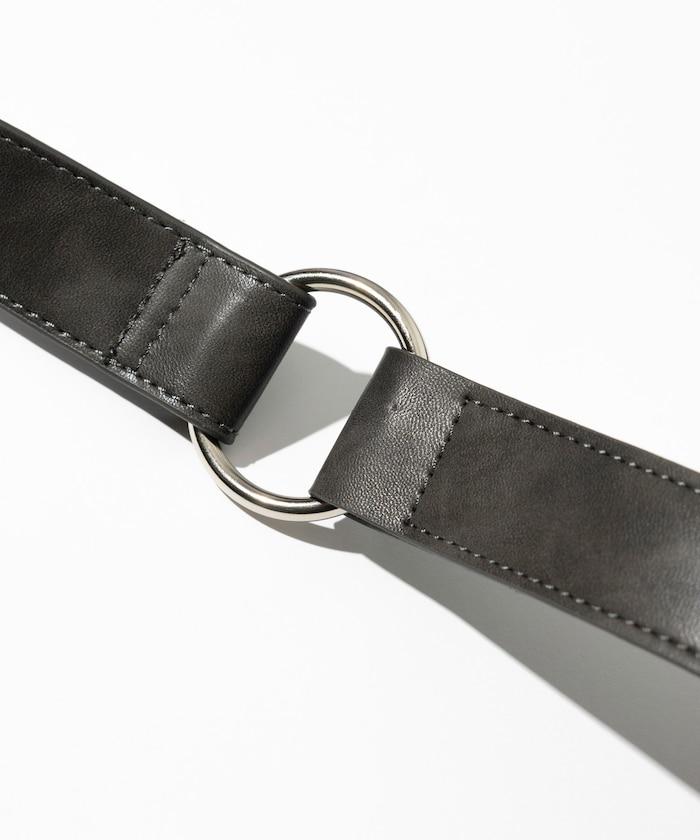 皮質圓形鉚釘肩揹包