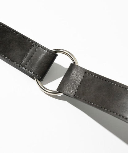 皮質圓形鉚釘肩揹包