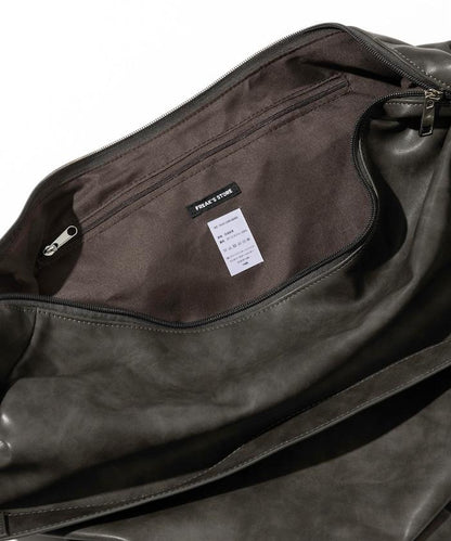 皮質圓形鉚釘肩揹包