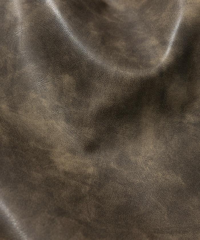 皮質圓形鉚釘肩揹包