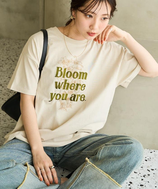 花印花×綻放 刺繡 短袖 T恤【限定推出】