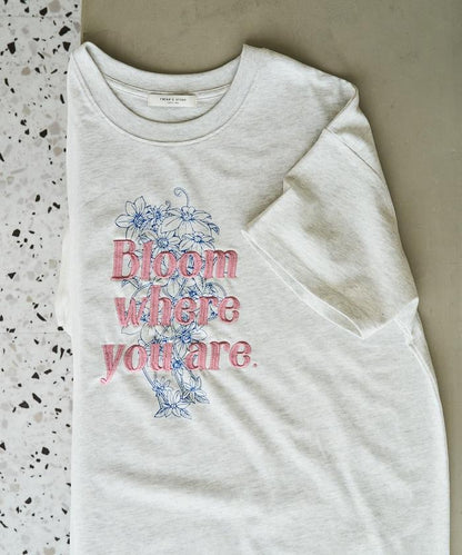 花印花×綻放 刺繡 短袖 T恤【限定推出】