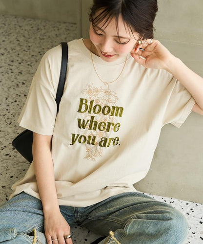 花印花×綻放 刺繡 短袖 T恤【限定推出】