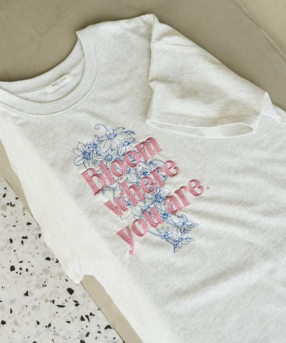 花印花×綻放 刺繡 短袖 T恤【限定推出】