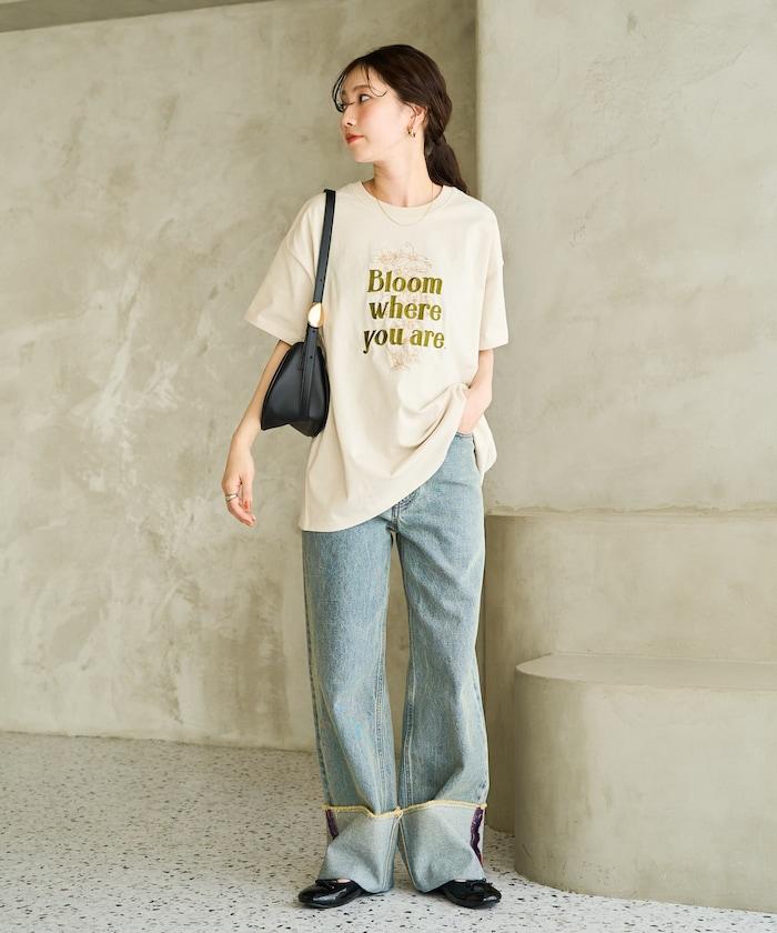 花印花×綻放 刺繡 短袖 T恤【限定推出】