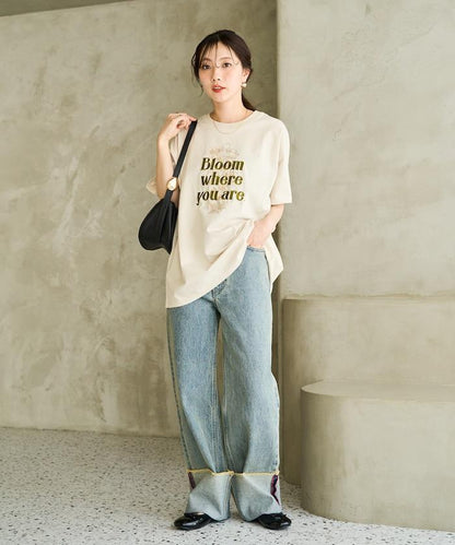 花印花×綻放 刺繡 短袖 T恤【限定推出】