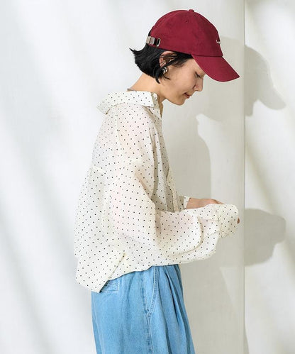 絲綢圓點襯衫