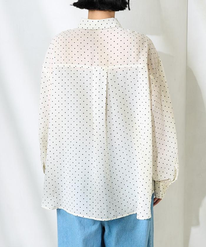 絲綢圓點襯衫