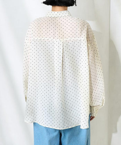絲綢圓點襯衫
