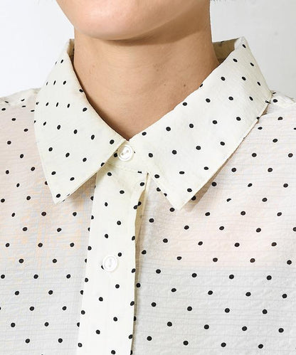 絲綢圓點襯衫