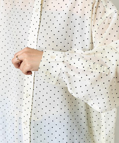 絲綢圓點襯衫