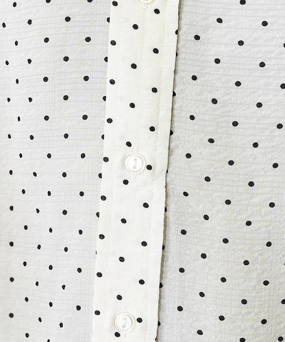 絲綢圓點襯衫