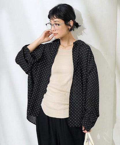 絲綢圓點襯衫