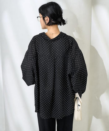 絲綢圓點襯衫