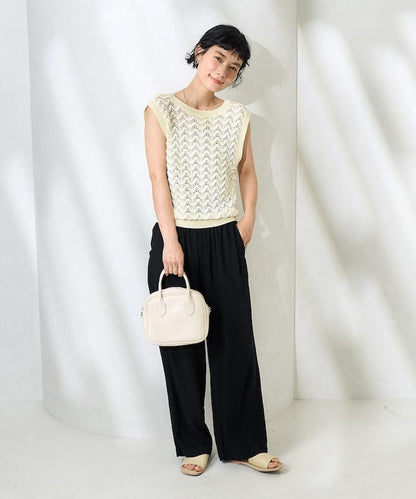 2WAY 夏季 印花針織馬甲/ 透視針織馬甲