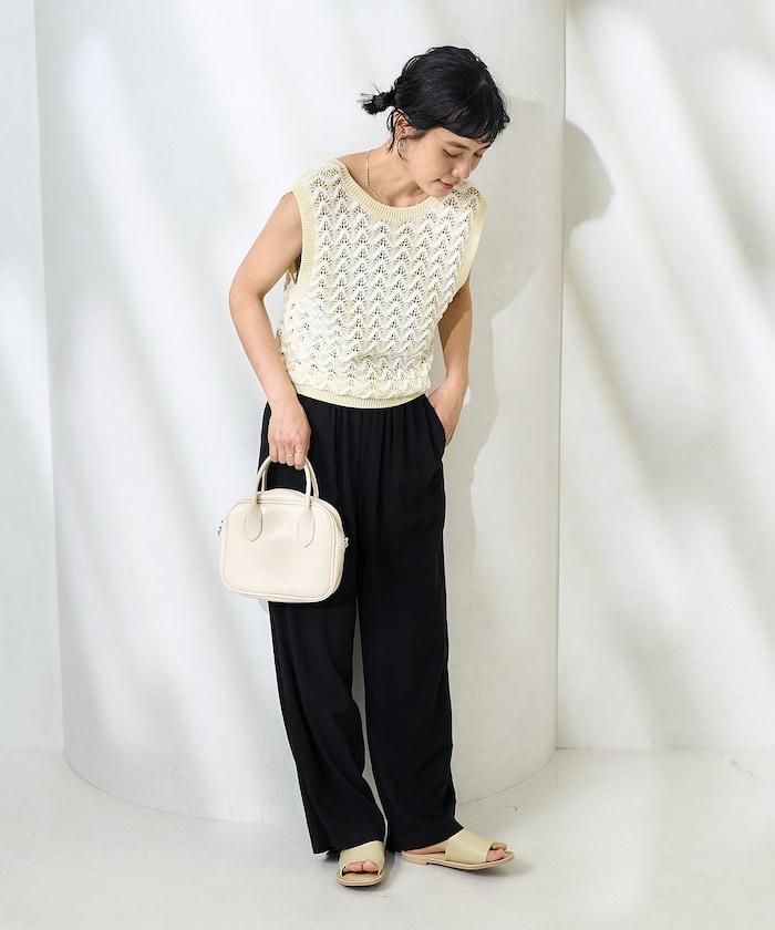 2WAY 夏季 印花針織馬甲/ 透視針織馬甲