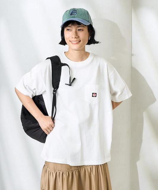 聯名 配色拼接 口袋T恤