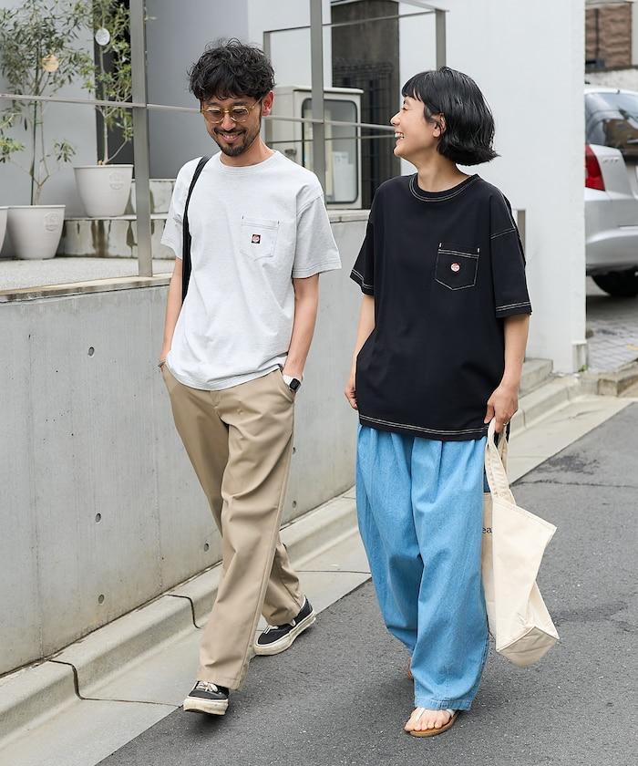 聯名 配色拼接 口袋T恤