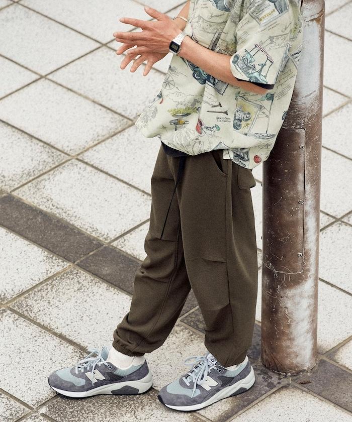 夏季針織寬鬆修身編織休閒長褲