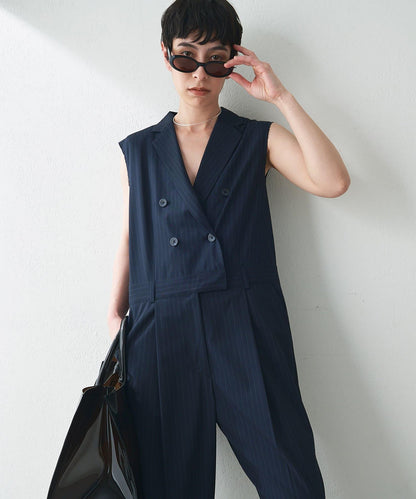 ＜網紅合作＞【THE PAUSE】領無袖連體褲服