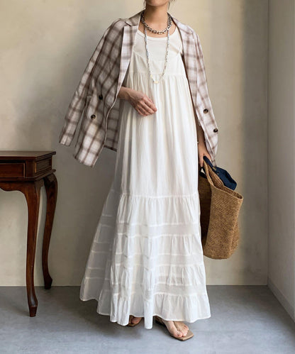 層疊式吊帶連衣裙