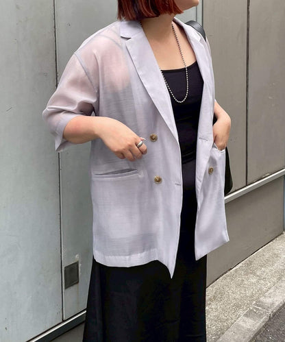 透明長款夾克