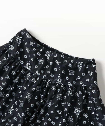 泡泡袖花卉圖案連體泳裝2件套_a