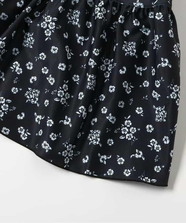 泡泡袖花卉圖案連體泳裝2件套_a