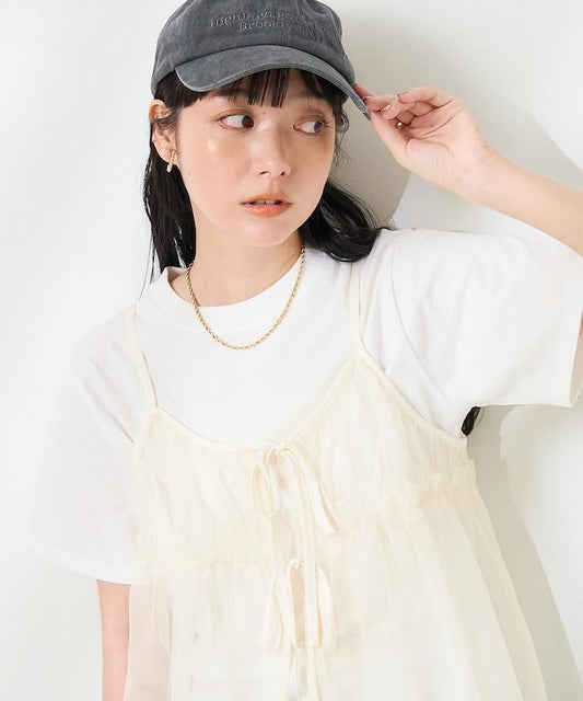 【套裝商品】蕾絲吊帶背心 T恤套裝