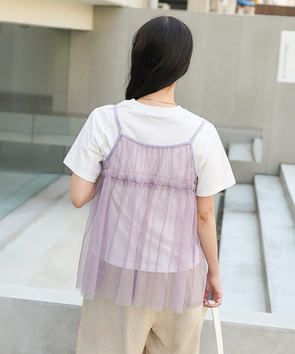【套裝商品】蕾絲吊帶背心 T恤套裝