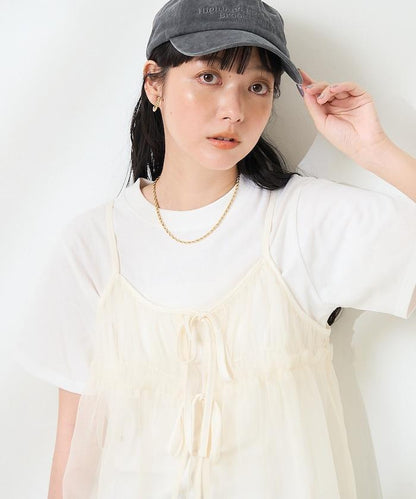 【套裝商品】蕾絲吊帶背心 T恤套裝