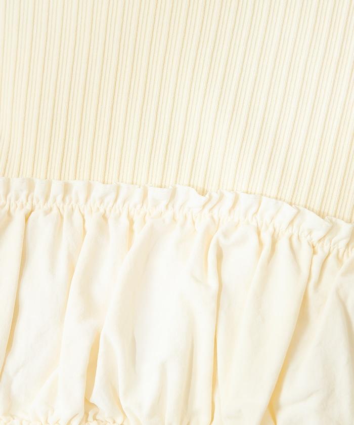 軍裝風肋紋混色法式短袖T恤