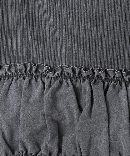 軍裝風肋紋混色法式短袖T恤