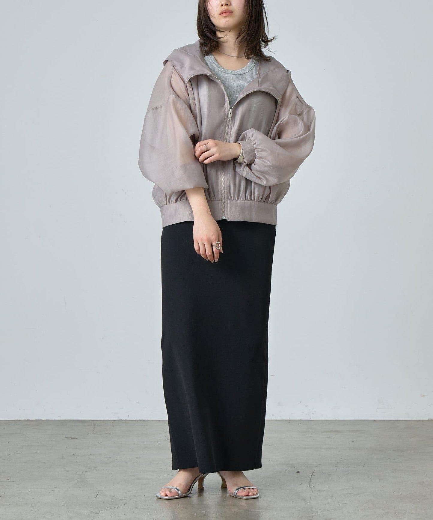 透明滌綸煮沸帶帽羽絨服