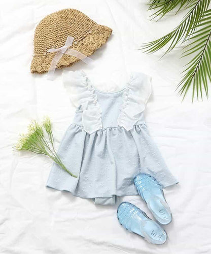 後蝴蝶結蕾絲連衣裙泳裝