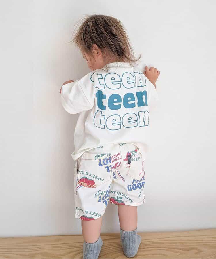 標誌口袋背面印花T恤