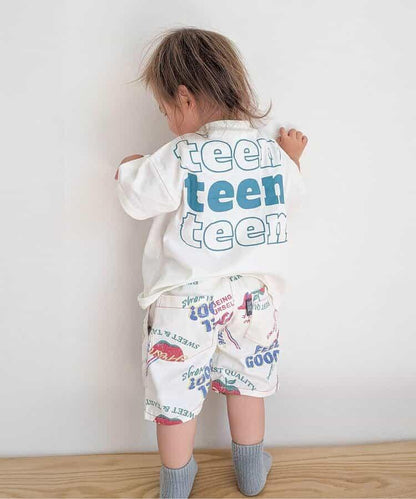 標誌口袋背面印花T恤