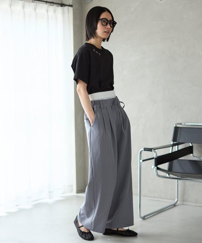 有機棉 心形 標誌刺繡T恤 / 圓領 單點標誌 刺繡短袖T恤