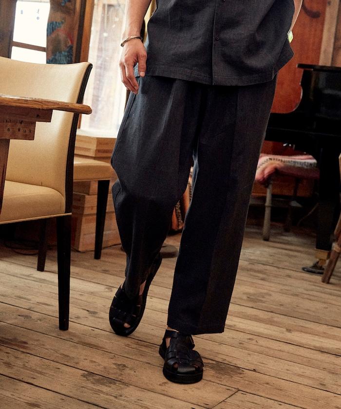 亞麻棉輕便休閒褲