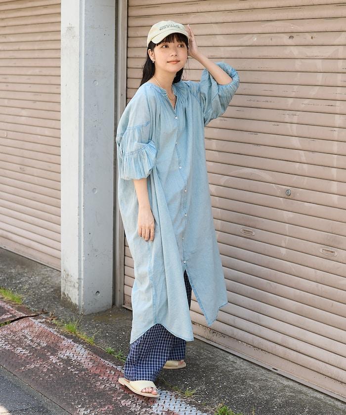 印度色染加工連衣裙