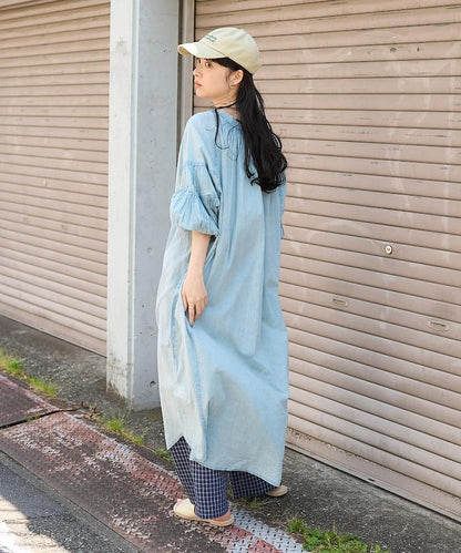 印度色染加工連衣裙