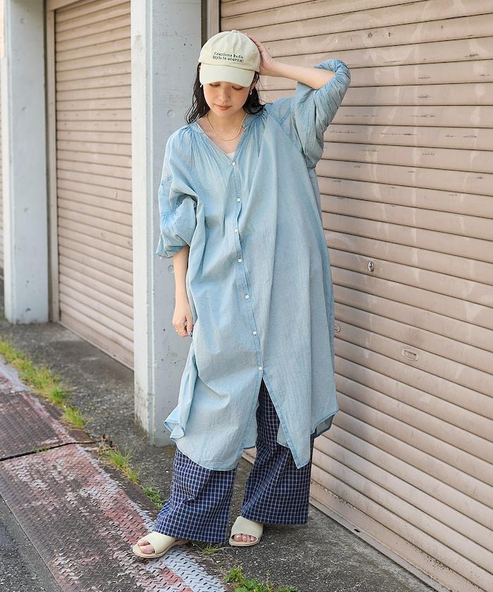 印度色染加工連衣裙