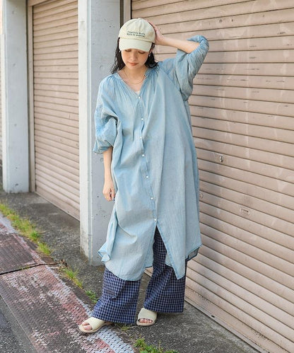 印度色染加工連衣裙