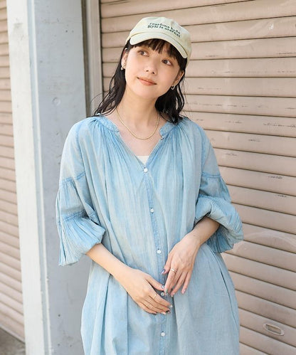 印度色染加工連衣裙